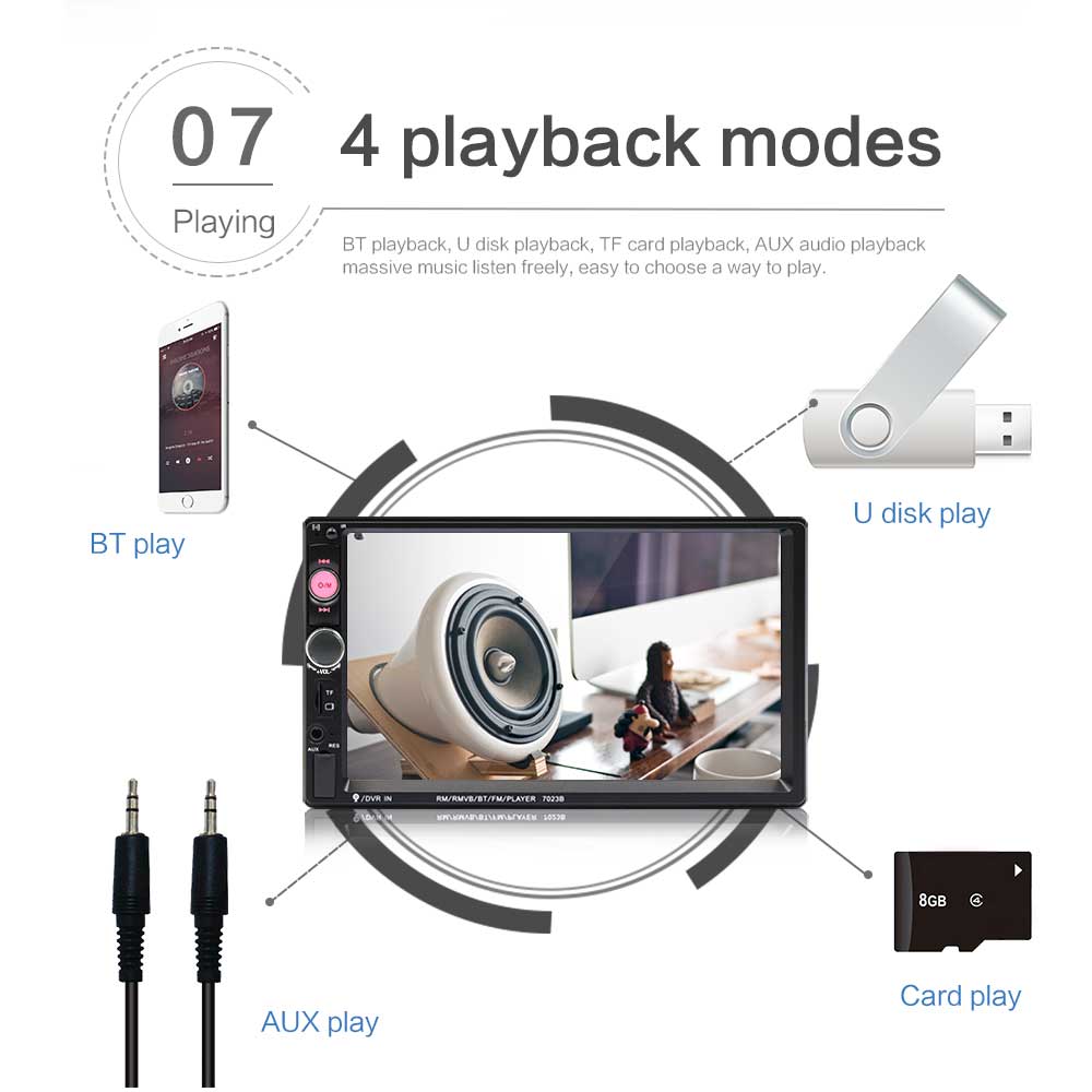 iSun IS7013B Car Mp5 Player +Steering Wheel Control